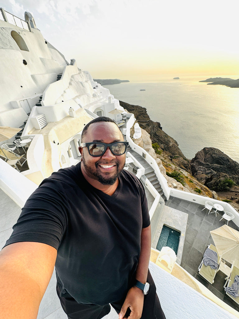 Kirk selfie in the Santorini caldera